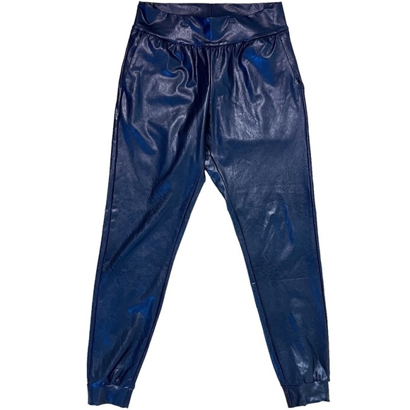 COMMANDO Faux Leather Jogger Pants Size Small in Black - Picture 2 of 16